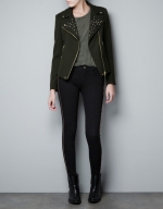 Hanna's studded collar jacket at Zara