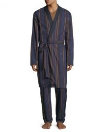 Hanro Striped Woven Robe   Neiman Marcus at Neiman Marcus