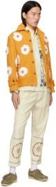 Harago Daisy Appliqu Jacket in Yellow at ssense