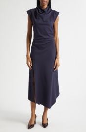 Harlan Ruched Cowl Neck Midi Dress at Nordstrom