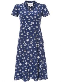 Harley Viera Newton Navy Peace Sign Morgan Dress at Farfetch