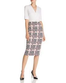 Harlla Houndstooth Combo Bodycon Dres by Ted Baker at Bloomingdales