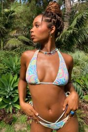 Harlow Terry Halter Bikini Top - Sunshower at Frankies Bikinis