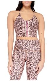 Harmless Cheetah Long Line Sports Bra by Electric Yoga at Nordstrom Rack