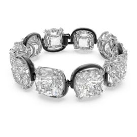 Harmonia bracelet Cushion cut White Mixed metal finish at Swarovski