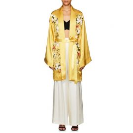 Harmony Floral Silk Long Kimono by Alice Archery at Barneys