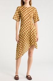 Harmony Gingham Asymmetric Dress at Nordstrom