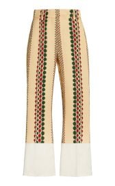 Harmony Printed Satin Flared Trousers By Wales Bonner at Moda Operandi