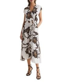 Harper Printed Cap Sleeve Midi Dress at Bloomingdales