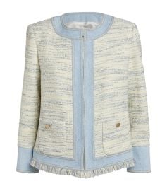 WornOnTV: Nikki's white tweed jacket with fringed trim on The