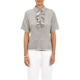 Harvey Faircloth Ruffle-Front Sweatshirt Top at Barneys