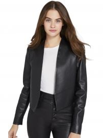 Harvey Open Leather Jacket at Alice and Olivia