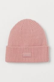 Hat in double layers of soft, rib-knit fabric at H&M