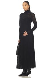 Hatch The Luella Knit Pointelle Dress In Black at Revolve