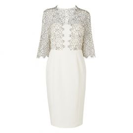 Hattie Lace Trim Dress at LK Bennett