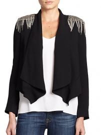 Haute Hippie - Chain Fringe-Trim Silk Blazer at Saks Fifth Avenue