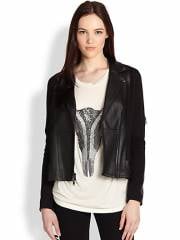 Haute Hippie - Ponte Leather Moto Jacket at Saks Fifth Avenue