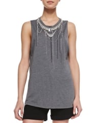 Haute Hippie  Chain-Neck Muscle Tank Top at Neiman Marcus