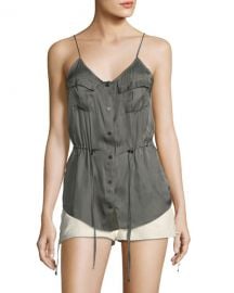 Haute Hippie Getaway Snap-Front Satin Camisole   Neiman Marcus at Neiman Marcus