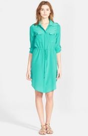 Haute Hippie Long Sleeve Silk Shirtdress at Nordstrom