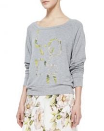 Haute Hippie Lover-Print Jersey Sweatshirt at Neiman Marcus