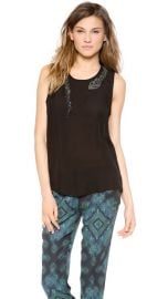 Haute Hippie Muscle Tank with Beaded Snake at Shopbop