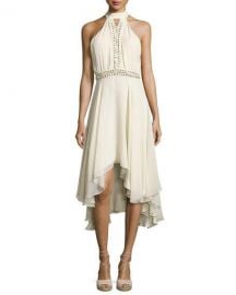 Haute Hippie The Free Spirit Lace-Up Silk Dress  Antique White at Neiman Marcus