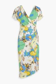 Havana Wrap Effect Printed Jersey Midi Dress at The Outnet