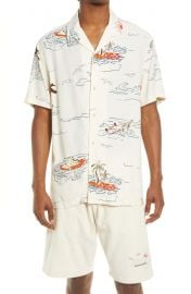 Hawaii Print Short Sleeve Button-Up Camp Shirt at Nordstrom