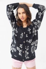 Hawaiian Jacquard Cardigan at Urban Outfitters