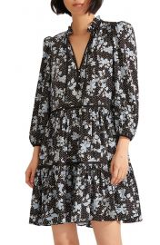 Hawken Floral Tiered Stretch Silk Dress at Nordstrom