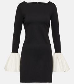 Hawthorne taffeta-trimmed minidress in black - Staud at Mytheresa