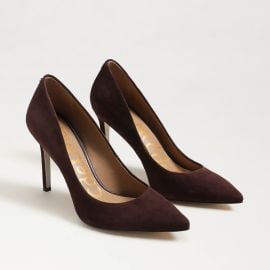 Hazel Leather Pumps Cafe Noir at Sam Edelman