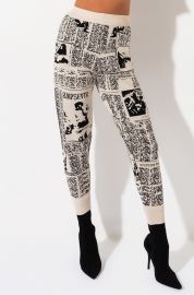 Head Lines Print Jogger Pant by Akira Label at Shop Akira