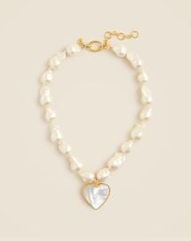 Heart And Pearl Pendant Necklace For Women JCrew at J. Crew