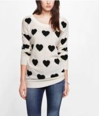 Heart Jacquard Sweater at Express