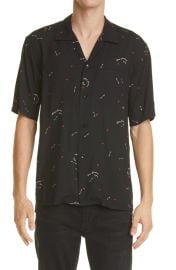 Heart Logo Print Short Sleeve Button-Up Camp Shirt at Nordstrom