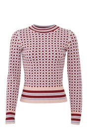 Heart Print Sweater by Tara Jarmon at Rent The Runway