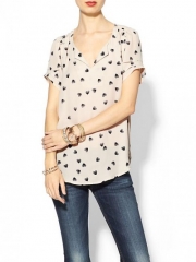 Heart print blouse by Daniel Rainn at Piperlime