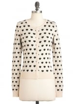 Heart print cardigan like Carries at Modcloth