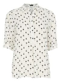 Heart print shirt at Dorothy Perkins