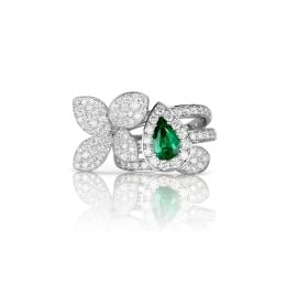 Heart to Earth Ring with Emerald drop amp Diamonds Pasquale Bruni - Pasquale Bruni US at Pasquale Bruni