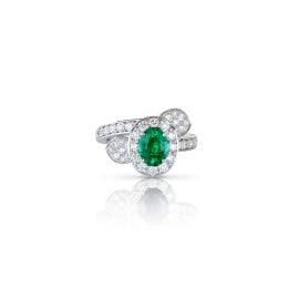 Heart to Earth Ring with Oval Emerald and Diamonds Pasquale Bruni - Pasquale Bruni US at Pasquale Bruni