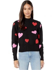 Hearts Mock Neck Sweater by Kate Spade at Zappos