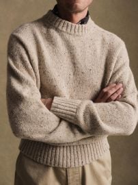 Heather Flax Seastack Wool Tweed Mock Turtleneck - Buck Mason- Modern American Classics at Buck Mason
