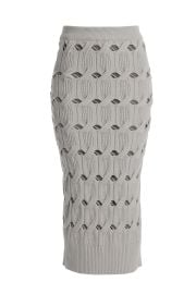 Heather Grey Morgan Knit Maxi Skirt at JLuxLabel