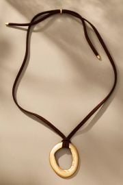 Heaven Mayhem Brown Cord Mini Pendant Necklace at Anthropologie