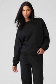 Heavy Weight Free Time Crew Neck Pullover - Black Alo Yoga at Alo Yoga