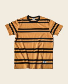 Heavyweight 98 oz Cotton IVY Style Striped T-Shirt - Princeton Tiger Bronson at Bronson Shop