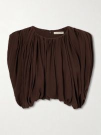 Heirlome Renata silk cropped top at Net a Porter